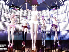 MMD Badkiz - Come Closer Handsome Kpop Dance Ahri Akali Seraphine Kaisa Evelynn League Of Legends KDA