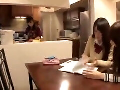A lucky guy fucks a whole Asian family