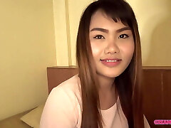 Asian cutie Meu wants to be filled up with jizz