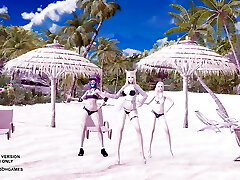 MMD Brave Girls - Chi Mat Ba Ram Ahri Kaisa Seraphine KDA Sexy Super-fucking-hot Dance League of legends Manga Porn