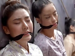 Three Thai Gals Cleave Gagged