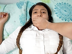 Shh shh don't go groaning! - Stepbrother fucks his stepsister when they are alone at home.
