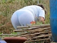 Spying Mama Butt - Chubby Plumper Granny - Mature Ass Booty