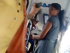 Sri lankan Ultra-cute office girl bootie in bus
