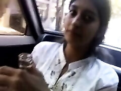 indian chick gives blowjob in the van