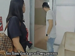 他妈的我的继妹's荡妇's猫，直到她让她暨色情西班牙语