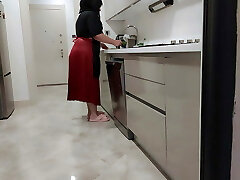 When my parent is not at home, my stepmom tries to turn me on.