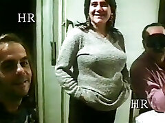 Swinger couple with knocked up and have threesome sex! Italian