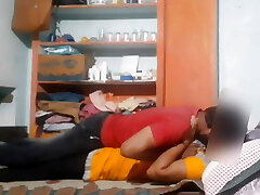 Indian Desi telugu lovers first time drilling caught secretly