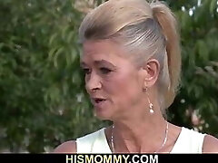 Very senior mother toys son's teen gf’s pussy