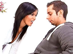 Female Teacher Cougar seduces Huge Dick Young Guy to Plow her