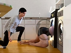 My Stepmom got Stuck In The Washing Machine - 3d Hentai Animated Porno With Sound - APOCALUST