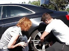 Grannys Cooch Gets Pounded in the Parking Lot - Grandmams