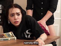 Strict Lecturer! Don't Tell My Mom I'm A Bad College Girl. 4K HD Tim Team