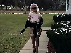 Michigan Slut Wife Displaying More Gold  Dress