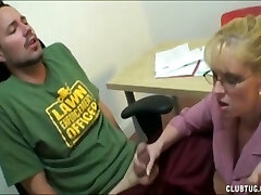 Angry boss jerking and smoking