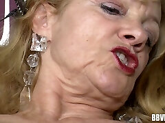 Mature German first-timer with big tits joins a insatiable couple for a blazing threesome