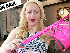 Peek a boo brassiere try on haul with Michellexm 