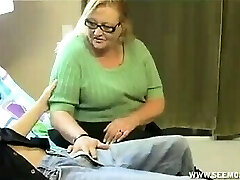 Mom Caught Coaxing Young Guy Into Show Cock