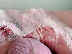 Masked granny is horny in pantyhose