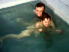 Coed's obscene Russian mother spends some time with me in sauna