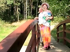 An Elder Couple Have Sex By The Lake, A Young Cockslut Sees Them