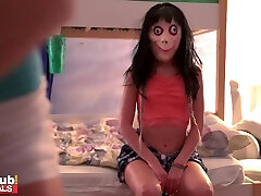 MOMO Challenge in a fantastic FFFM foursome with spooky whores