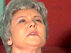 Granny shifts her eyes because a ginormous cock is stuck in her ass