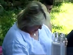 Crazy grandmother sucking cock