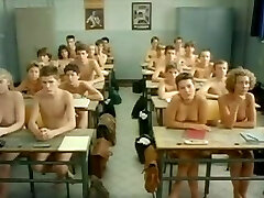 My naked lecturer in classroom