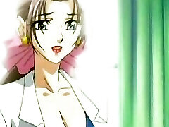 Busty Anime Mummy Gives Blowjob Toon