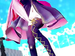 زیبا و دلفریب, دختر نونونوجوان رقص در دوربین تدریجی برهنه کردن 3D هنتای