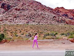 Naughty wife caught kissing another woman Rissa May gets Picked Up and Fucked