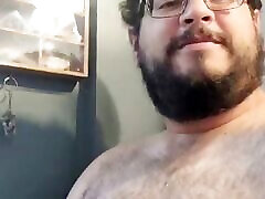 Big Bear Jerking Off On Toliet