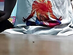 Alone at home indian boy pissing and hand job