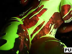 Busty Natasha Shoots A Fun And blonde italiana awesome anal Black Light video