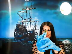 Glove fetish. Dominatrix Nika puts on medical gloves and tears them with her long nails. Latex gloves Glove fetish. Dominatrix Nika puts on medical gloves and tears them with her long nails. Latex gloves