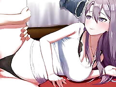 Hentai Uncensored Stepsister in Pajamas Wet Her Tight Pussy While Waiting for Me From College