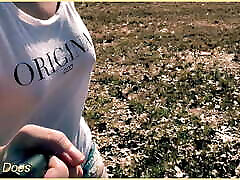 Wifey Walks Around Golf Course Braless and distracting people