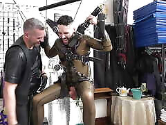 CBT on suspended young slave by leather daddy PREVIEW CBT on suspended young slave by leather daddy PREVIEW