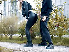 He cums on my bush massage leggings in public! - clothedpleasures