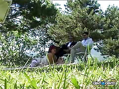 Girl comes with the bat on her shoulder and walks away with the bat in her ass