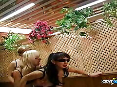 Particular club with special anal dishes! Hot customer destroy 2 waiters.