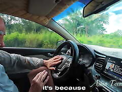 Mega Rich Grandpa Showing His Supercar, Money Factory and Old Dick to Tiny Asian Teen