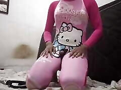 Self hogtied swimsuit hijab drooling