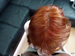 GERMAN SCOUT - Skinny Tall pooles bobs Redhead Ginger Girl Soley Summer First Time Porn Casting