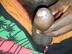 I masturbate my big black cock hard until I cum I masturbate my big black cock hard until I cum