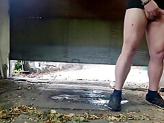 Cleaning the garage naked Cleaning the garage naked