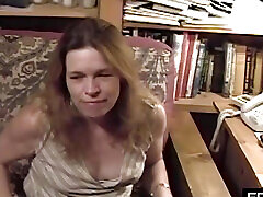 Hot granny shows off her big tits