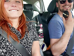 Clemence Audiard masturbates in the car